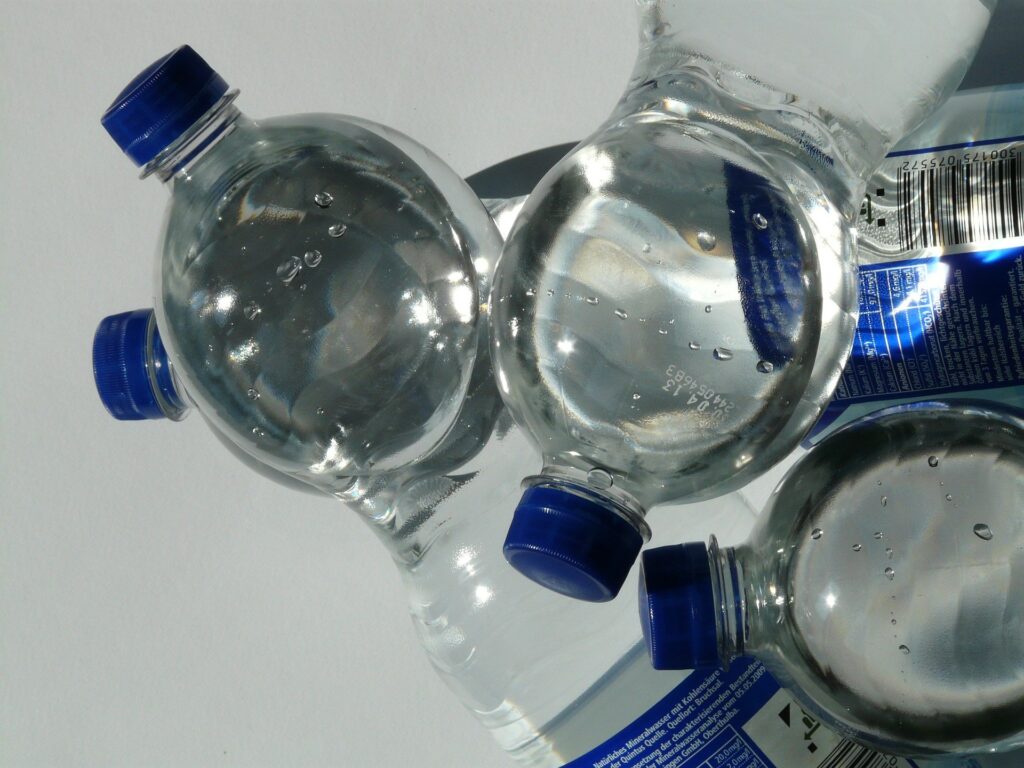 Agua en el taxi